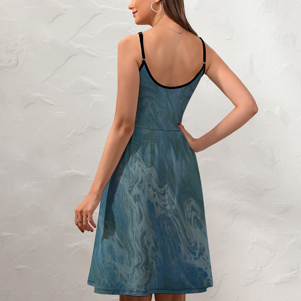 Women's Elegant Suspender Dress Intermission Blues Series