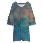 Lotus Leaf Sleeve Dress Intermission Blues Series