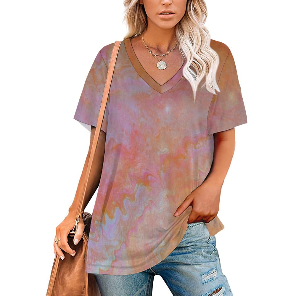 Women’s Printed V-Neck Tee Standing Ovation Series