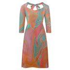 Sweetheart Knot Flare Dress