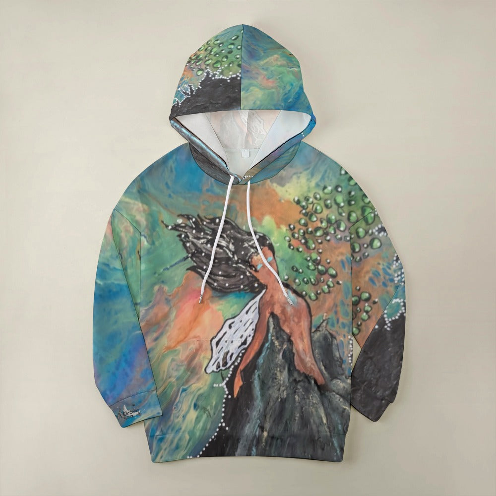 Dropped Sleeve Hoodie Blooming Into Truth