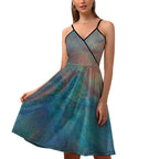 Women's Elegant Suspender Dress Intermission Blues Series