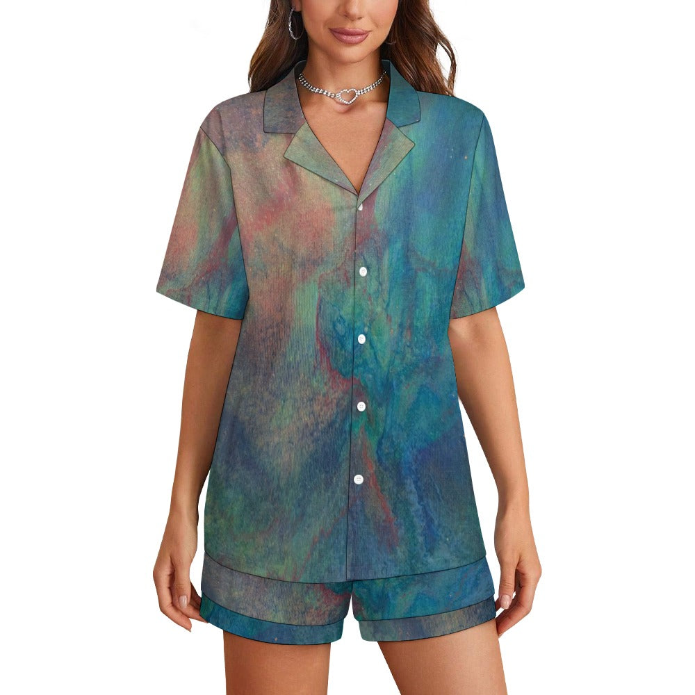 Women’s Short Sleeve Pajama Set Intermission Blues