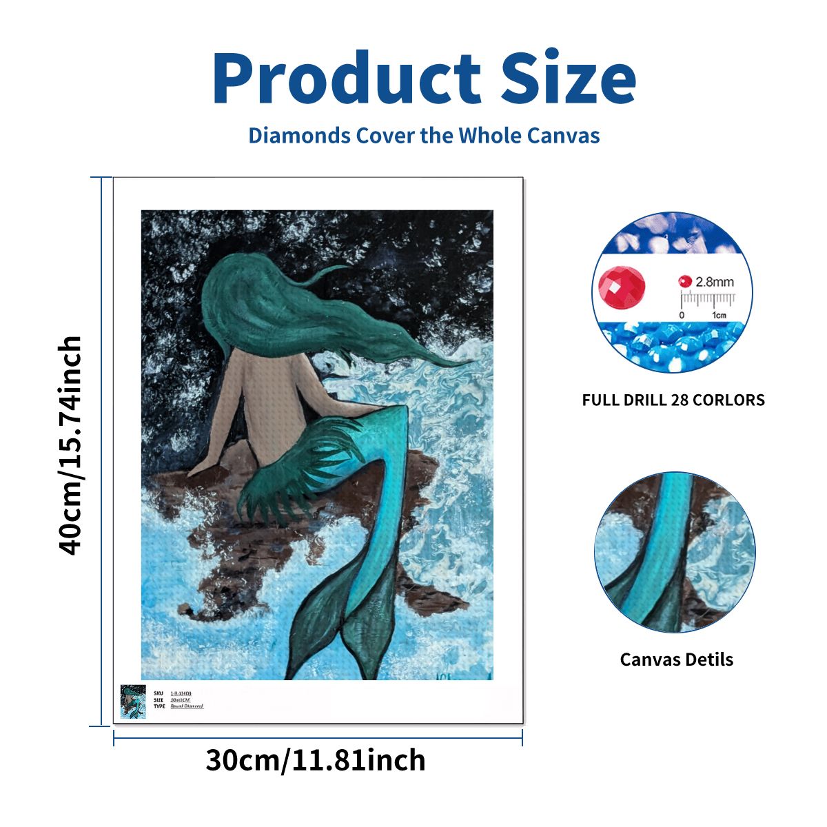 DIY Diamond Painting Musing Mermaid