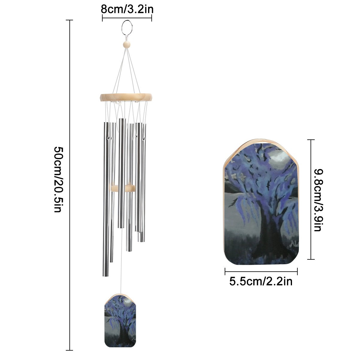 Wooden & Aluminum Wind Chime