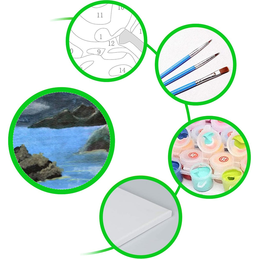 Paint by Numbers Kit Moonlit beach