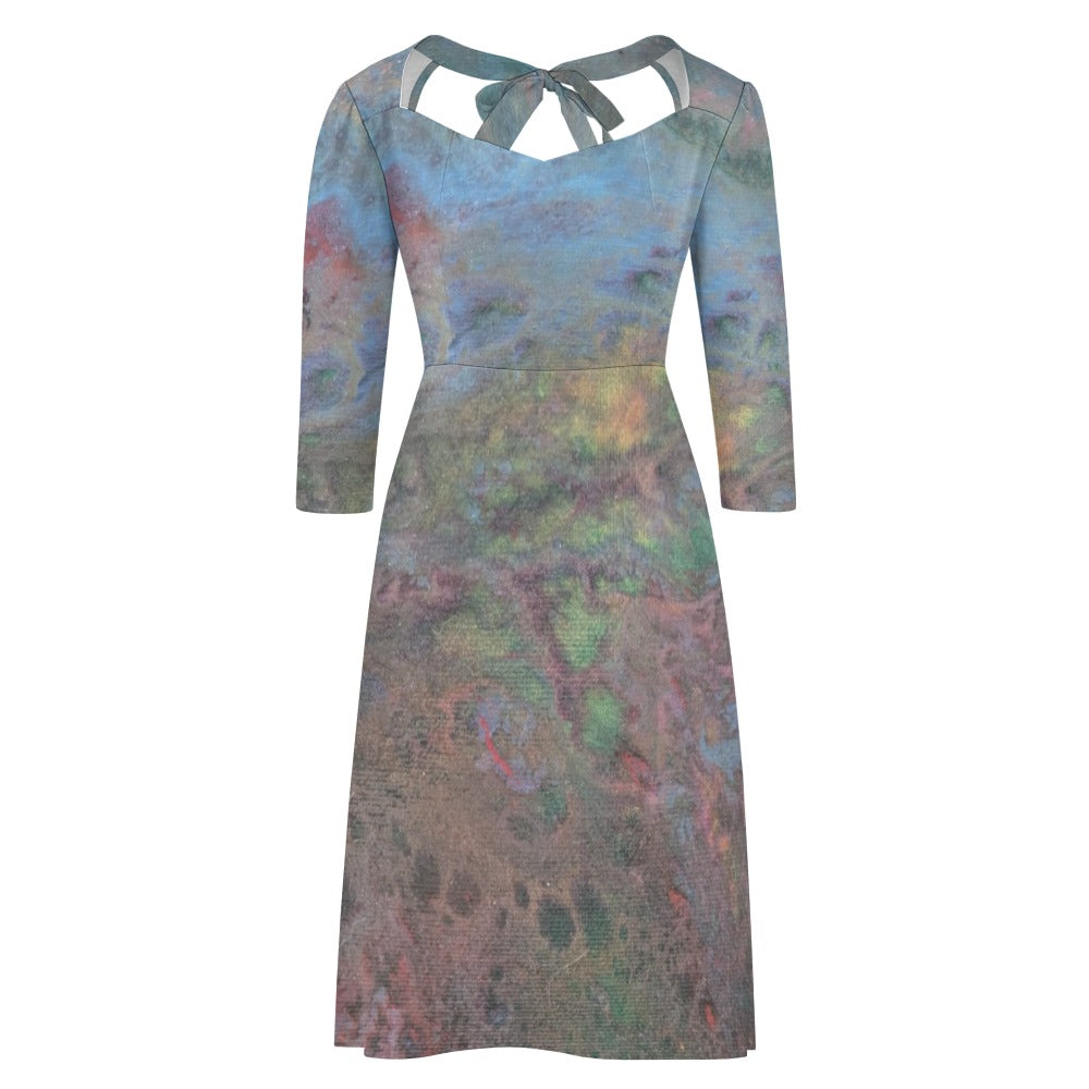 Sweetheart Knot Flare Dress Intermission Blues Series