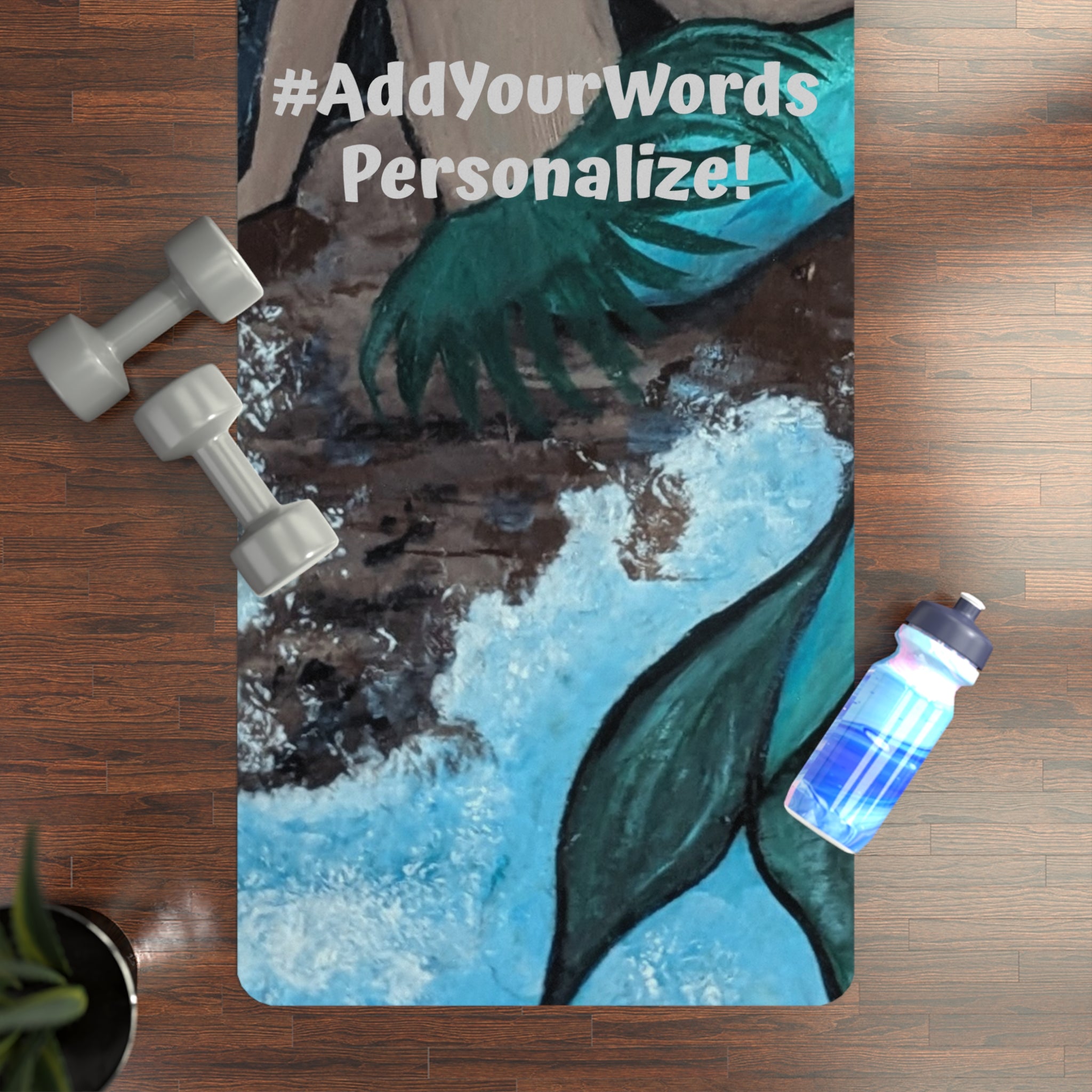 Musing Mermaid Rubber Yoga Mat