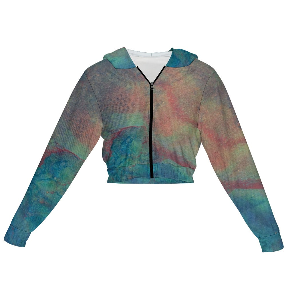 Women’s Cropped Zip Jacket Intermission Blues