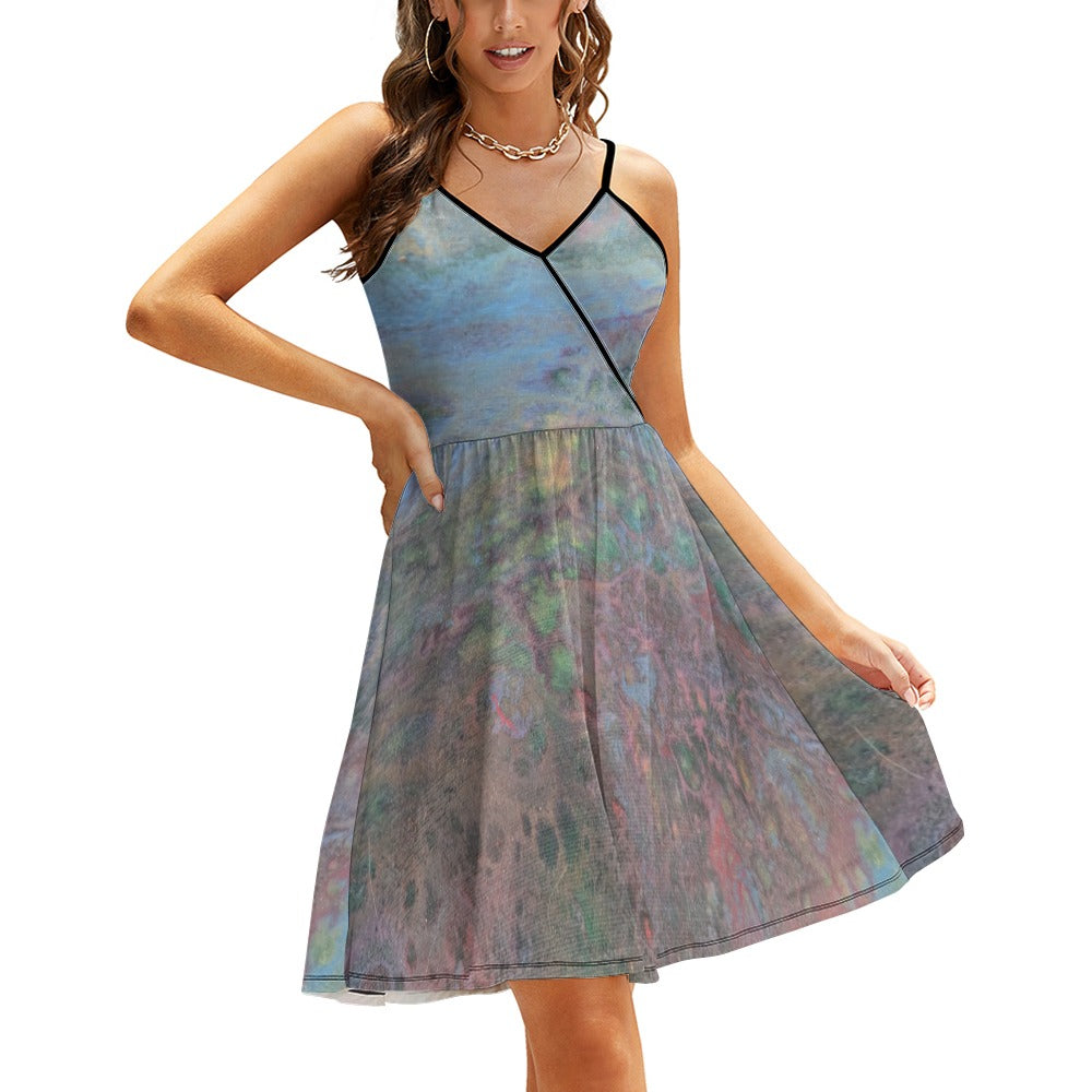 Women's Elegant Suspender Dress Intermission Blues Series