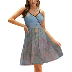 Women's Elegant Suspender Dress Intermission Blues Series