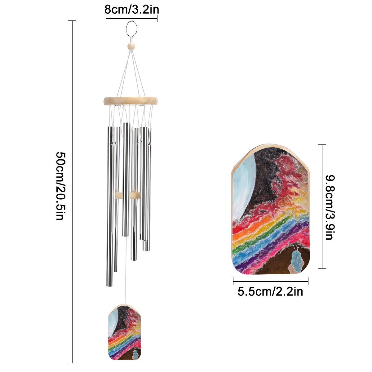 Wooden & Aluminum Wind Chime