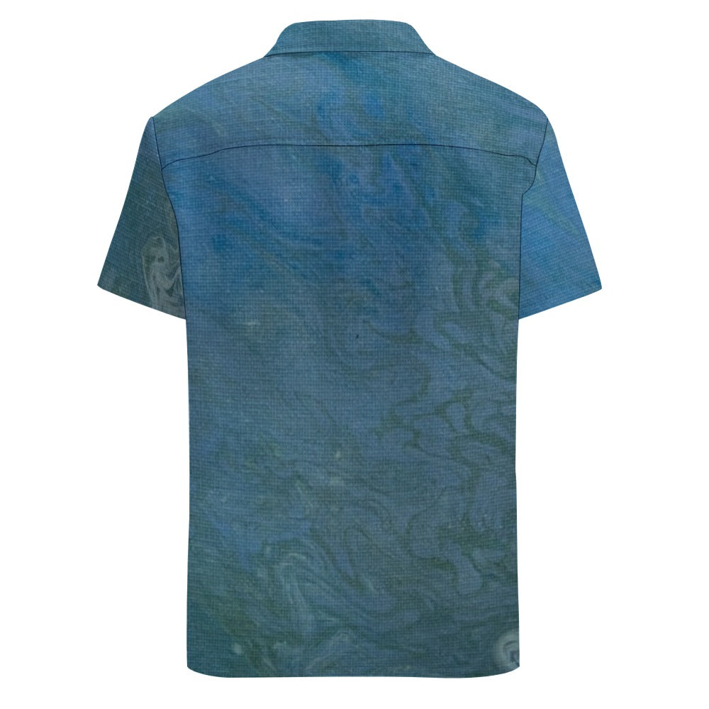Men’s Short Sleeve Button Down Shirt Intermission Blues