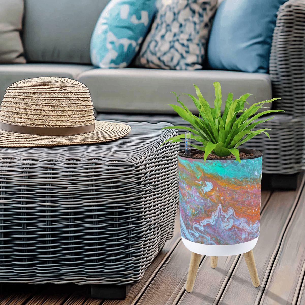 Statement Planter with Legs Undertow