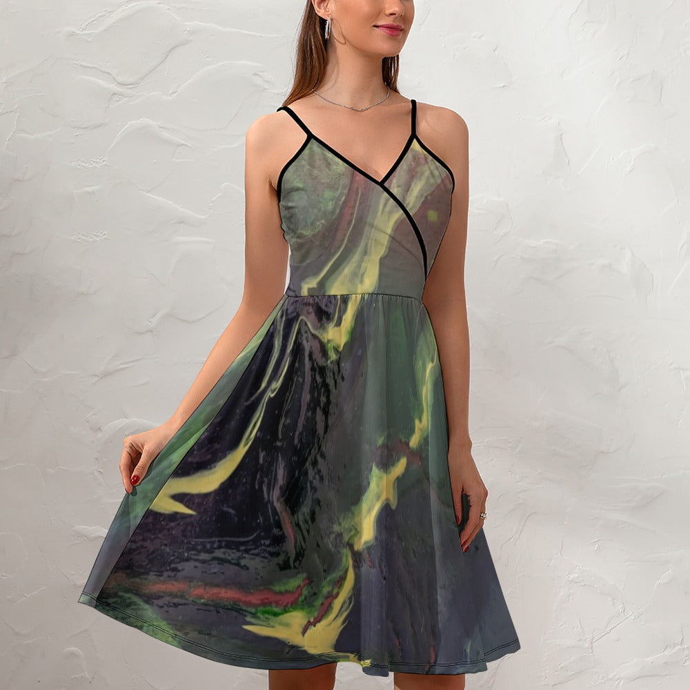 Women's Elegant Suspender Dress Intermission Blues Series