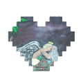Heart Building Block Puzzle Bird and Fish