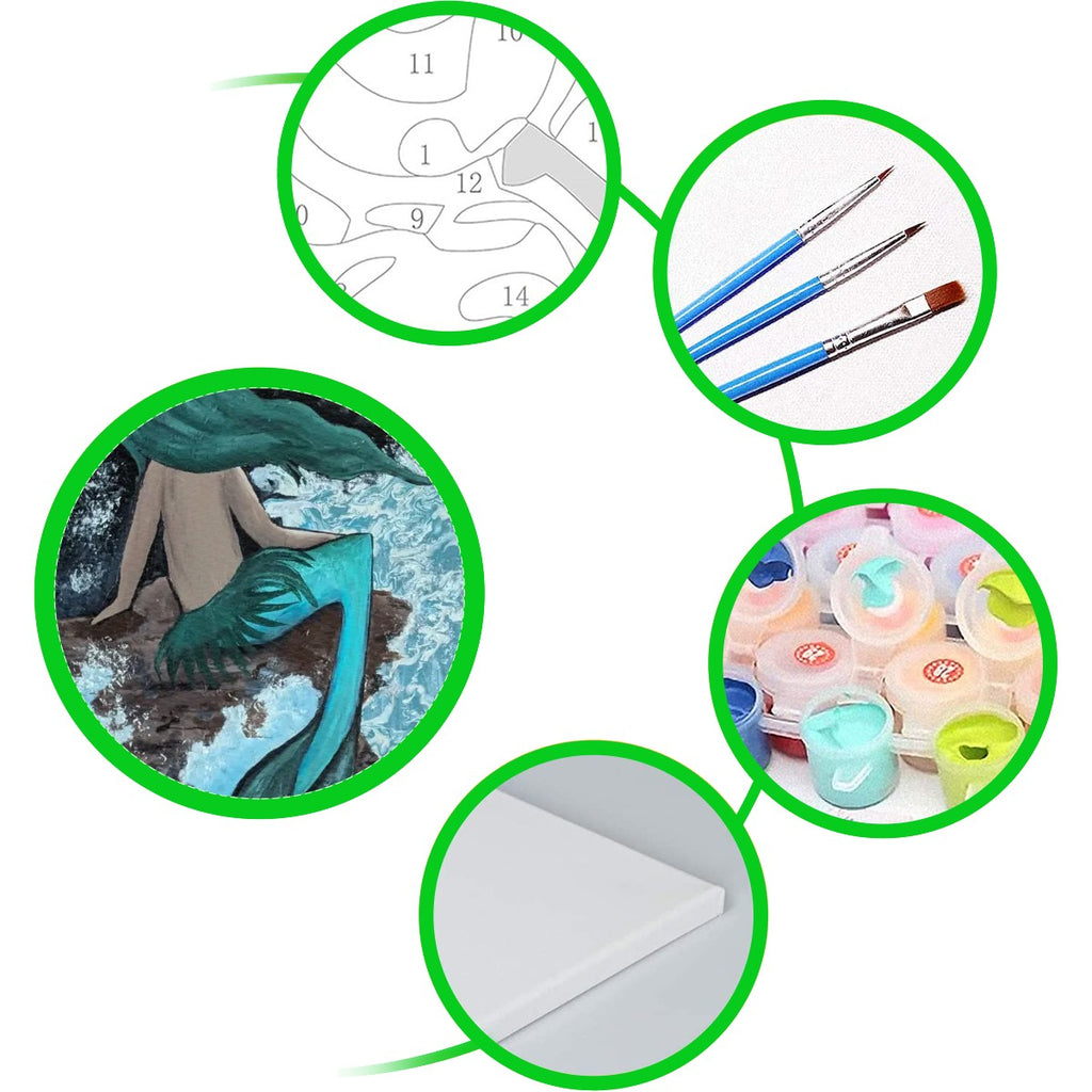Paint by Numbers Kit Musing Mermaid