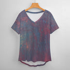 Women’s Printed V-Neck Tee Intermission Blues