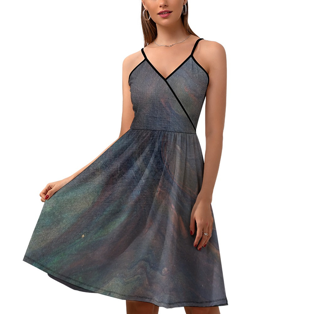Women's Elegant Suspender Dress Intermission Blues Series