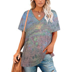 Women’s Printed V-Neck Tee Intermission Blues