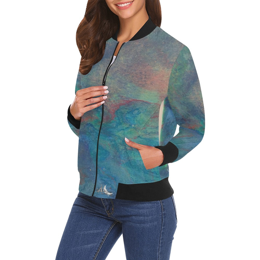 Ladie's Bomber Jacket Intermission Blues Series