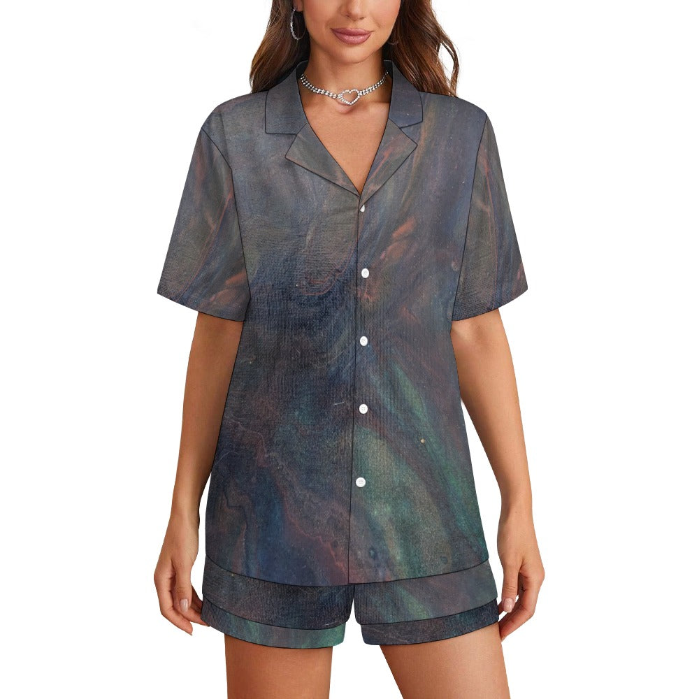Women’s Short Sleeve Pajama Set Intermission Blues