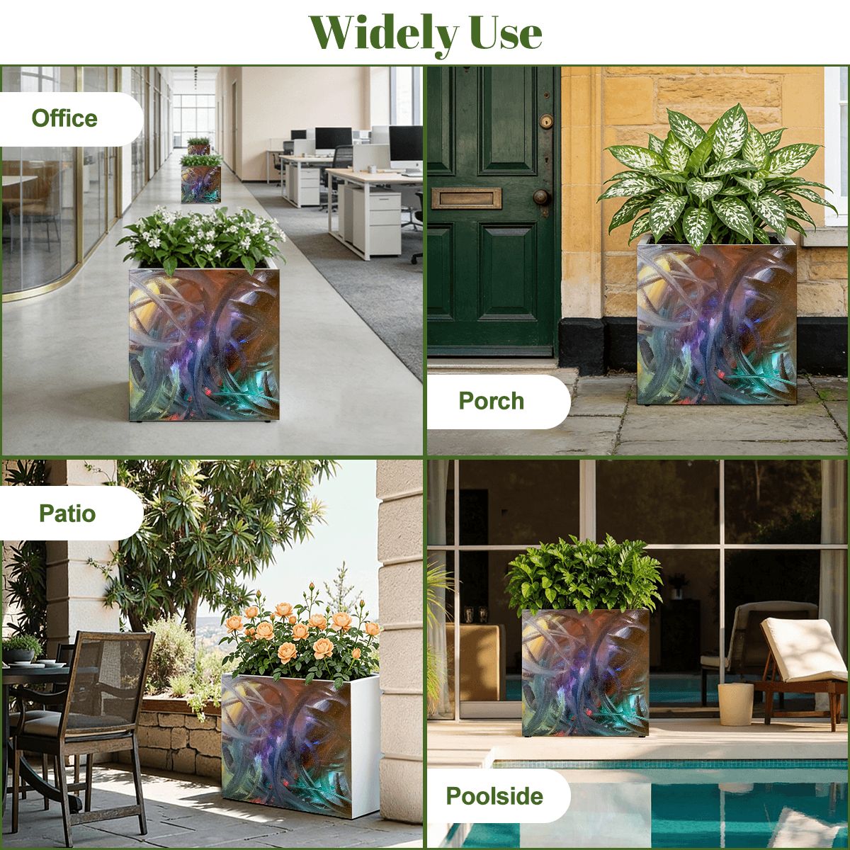 Outdoor Metal Art Planter – Artist Edition Abstracted