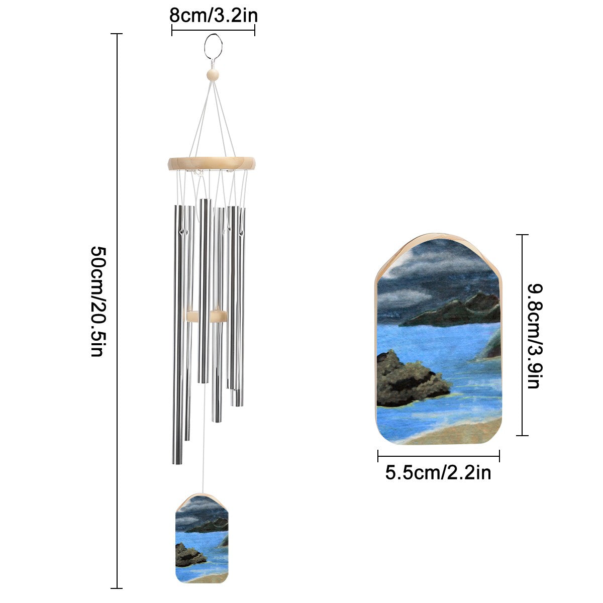 Wooden & Aluminum Wind Chime