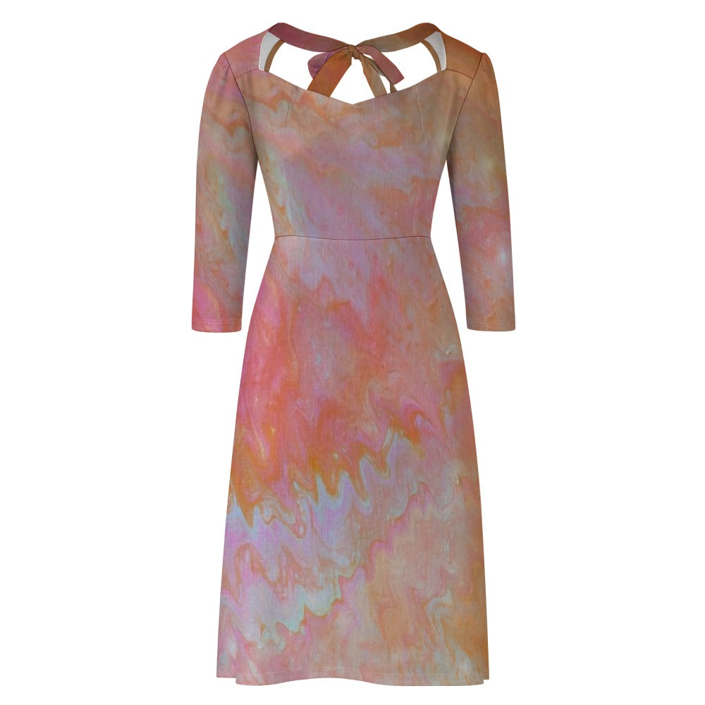 Sweetheart Knot Flare Dress Standing Ovation Series