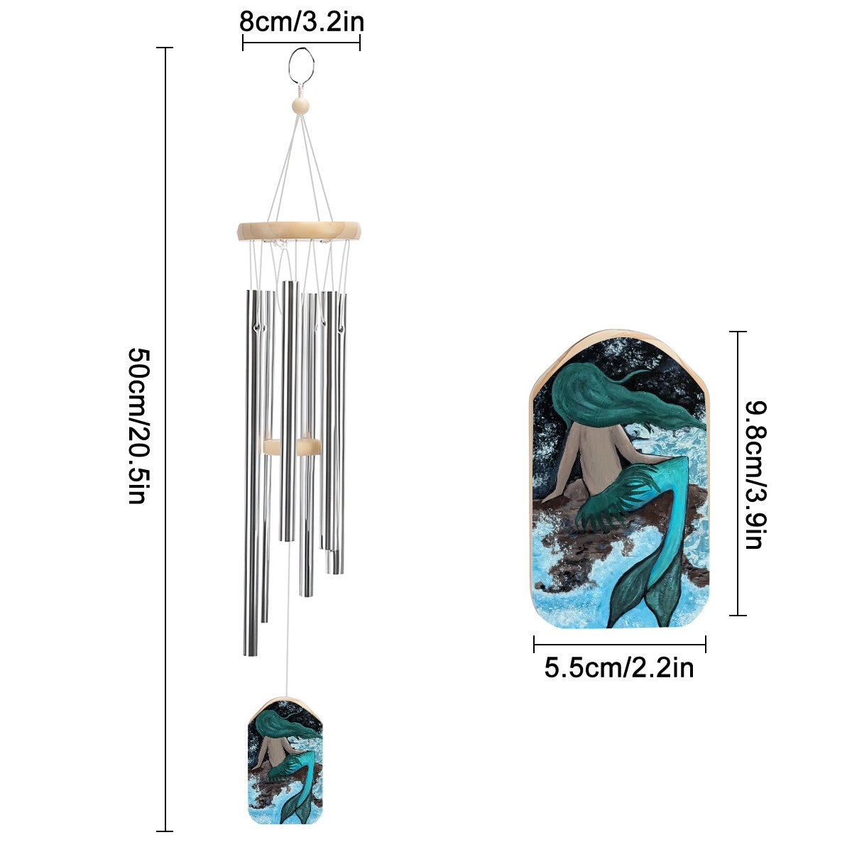 Wooden & Aluminum Wind Chime