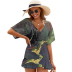 Ladies Thin Short Sleeve Cover-Up Dress Intermission Blues Series