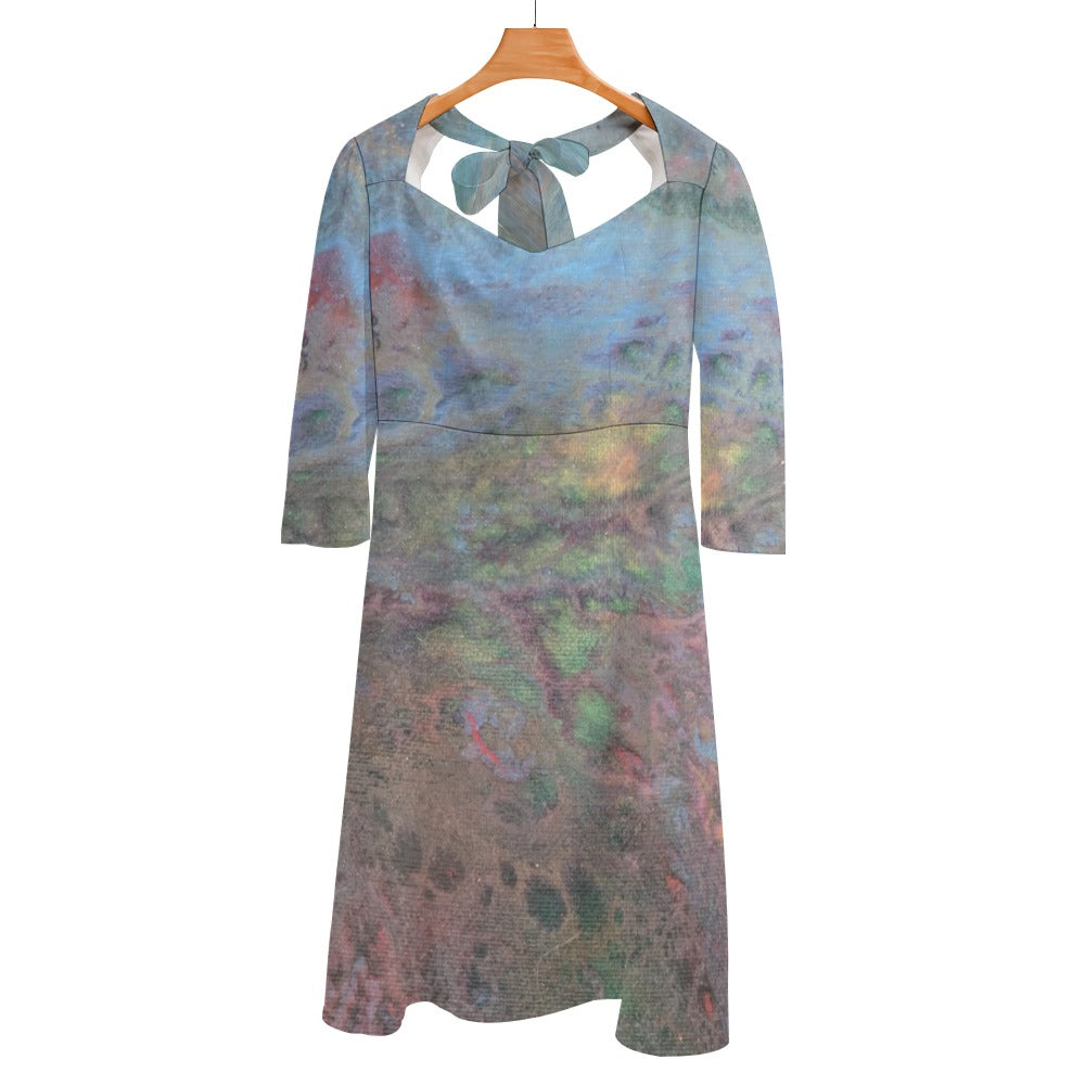 Sweetheart Knot Flare Dress Intermission Blues Series