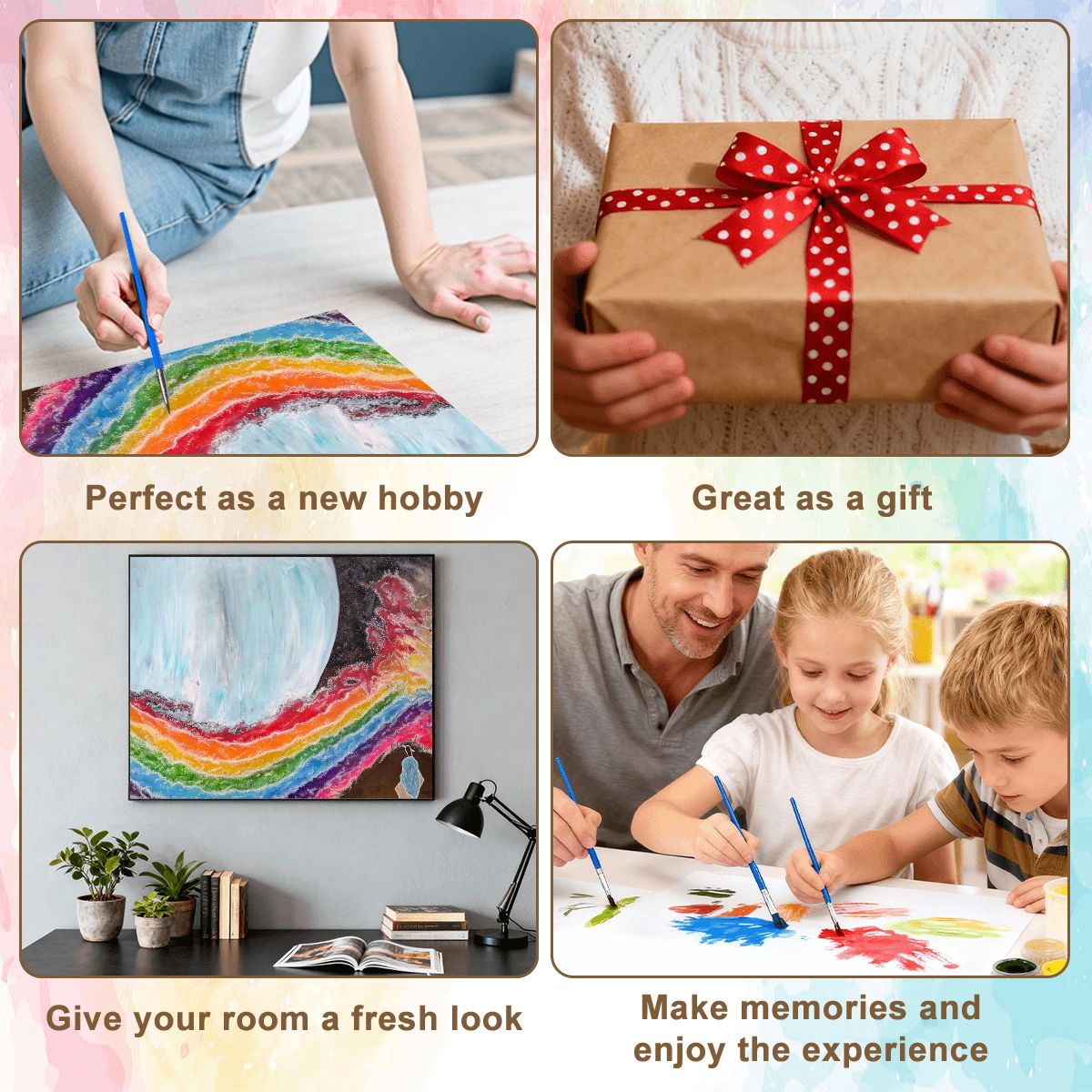 Paint by Numbers Kit Silent Rainbow