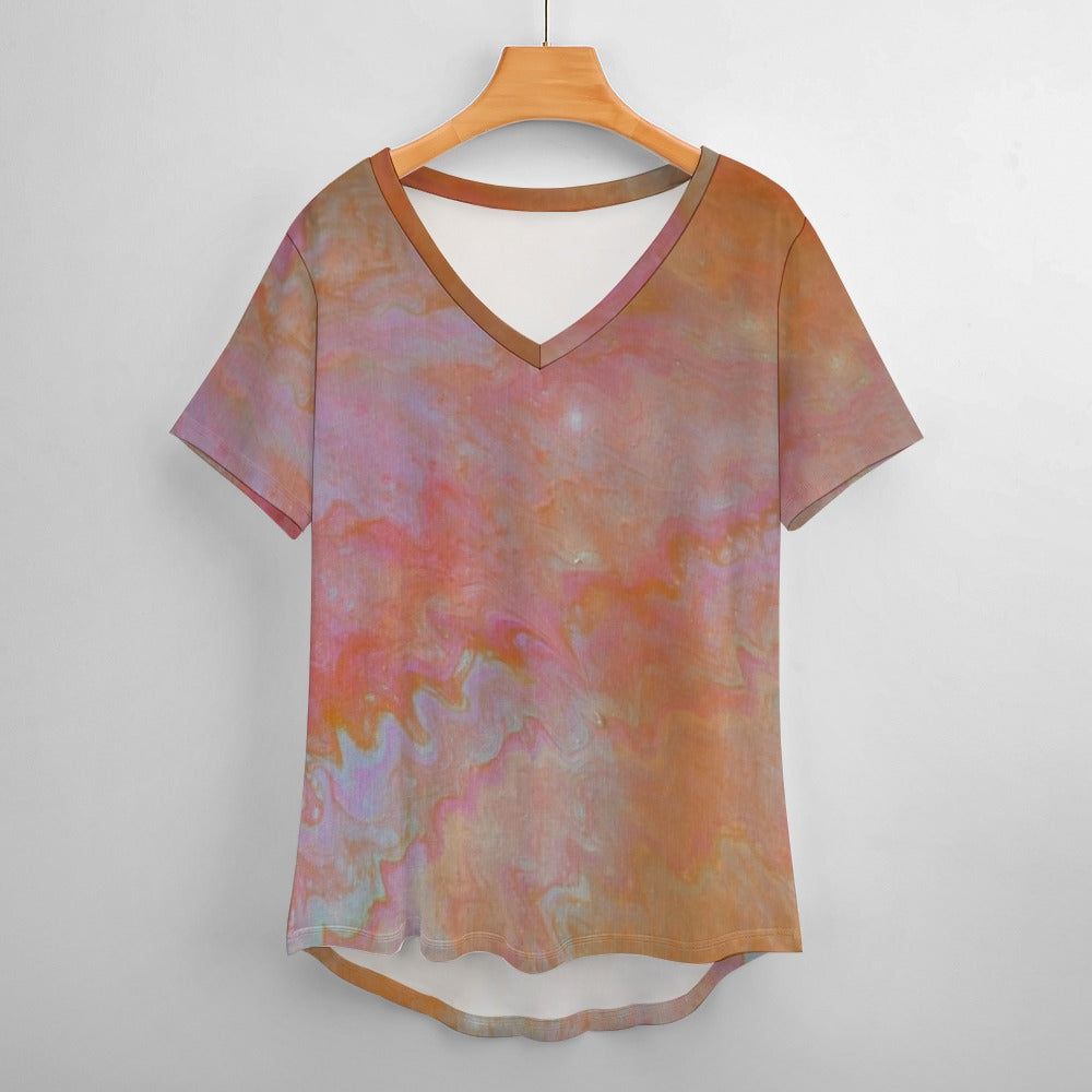 Women’s Printed V-Neck Tee Standing Ovation Series
