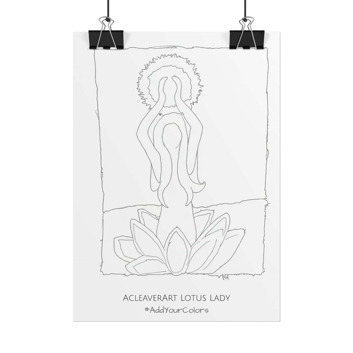 Lotus Lady #AddYourColors Posters