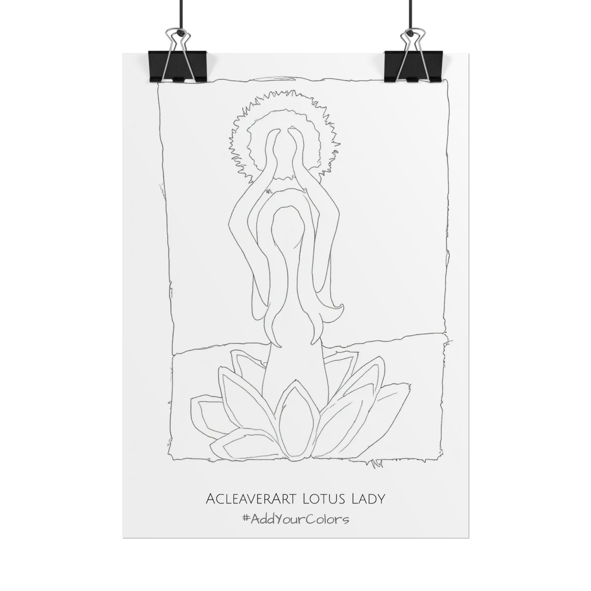 Lotus Lady #AddYourColors Posters