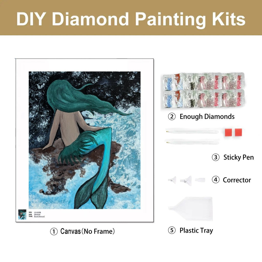 DIY Diamond Painting Musing Mermaid