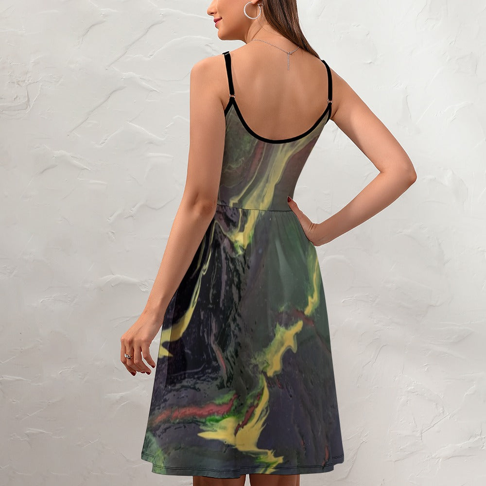 Women's Elegant Suspender Dress Intermission Blues Series
