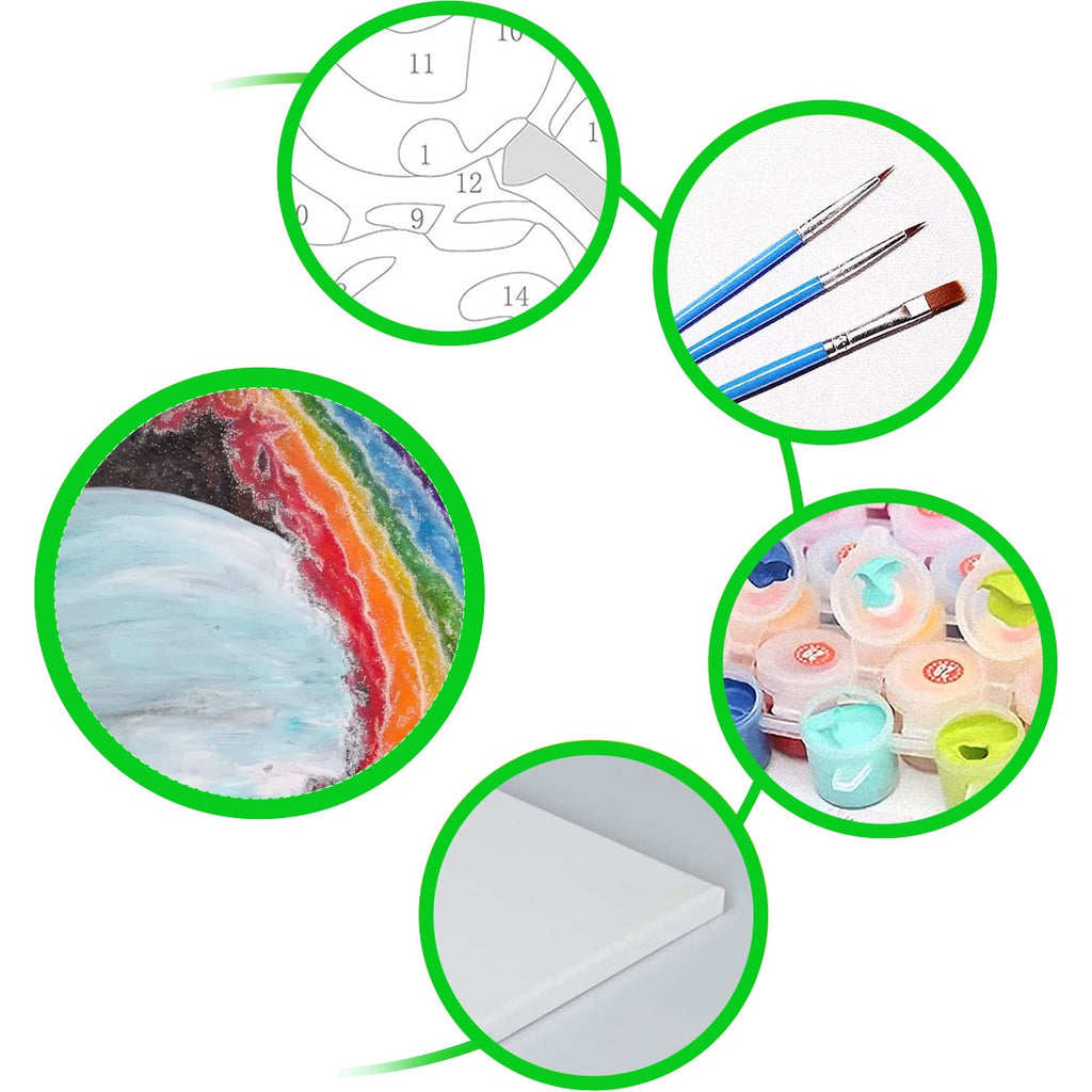 Paint by Numbers Kit Silent Rainbow