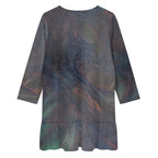 Long-sleeved V-neck Ruffle Dress Intermission Blues Series