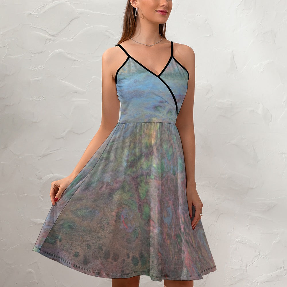 Women's Elegant Suspender Dress Intermission Blues Series