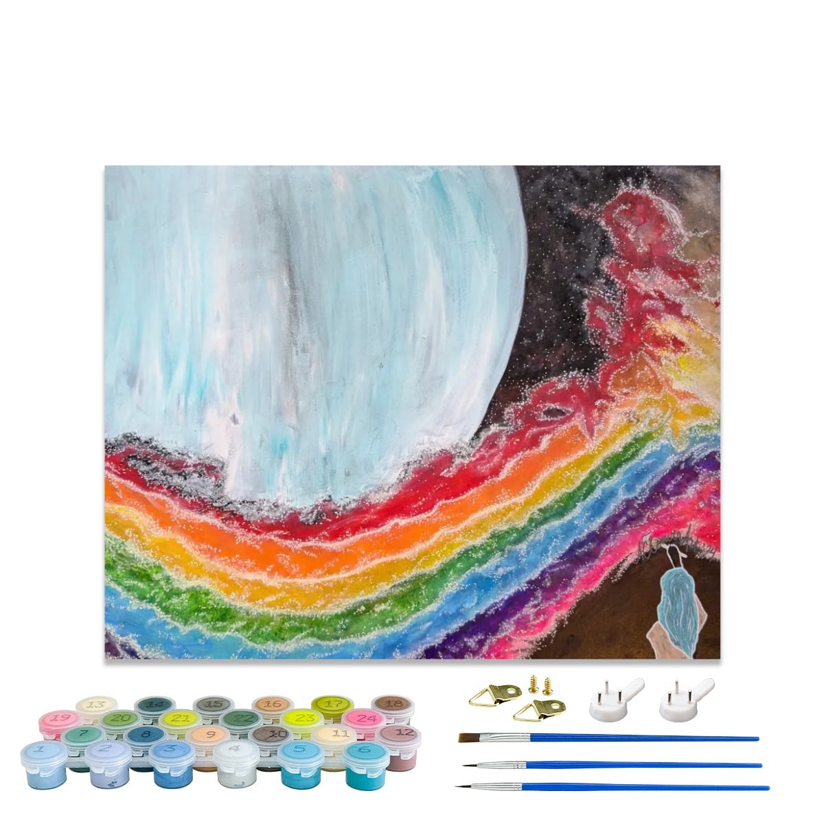 Paint by Numbers Kit Silent Rainbow