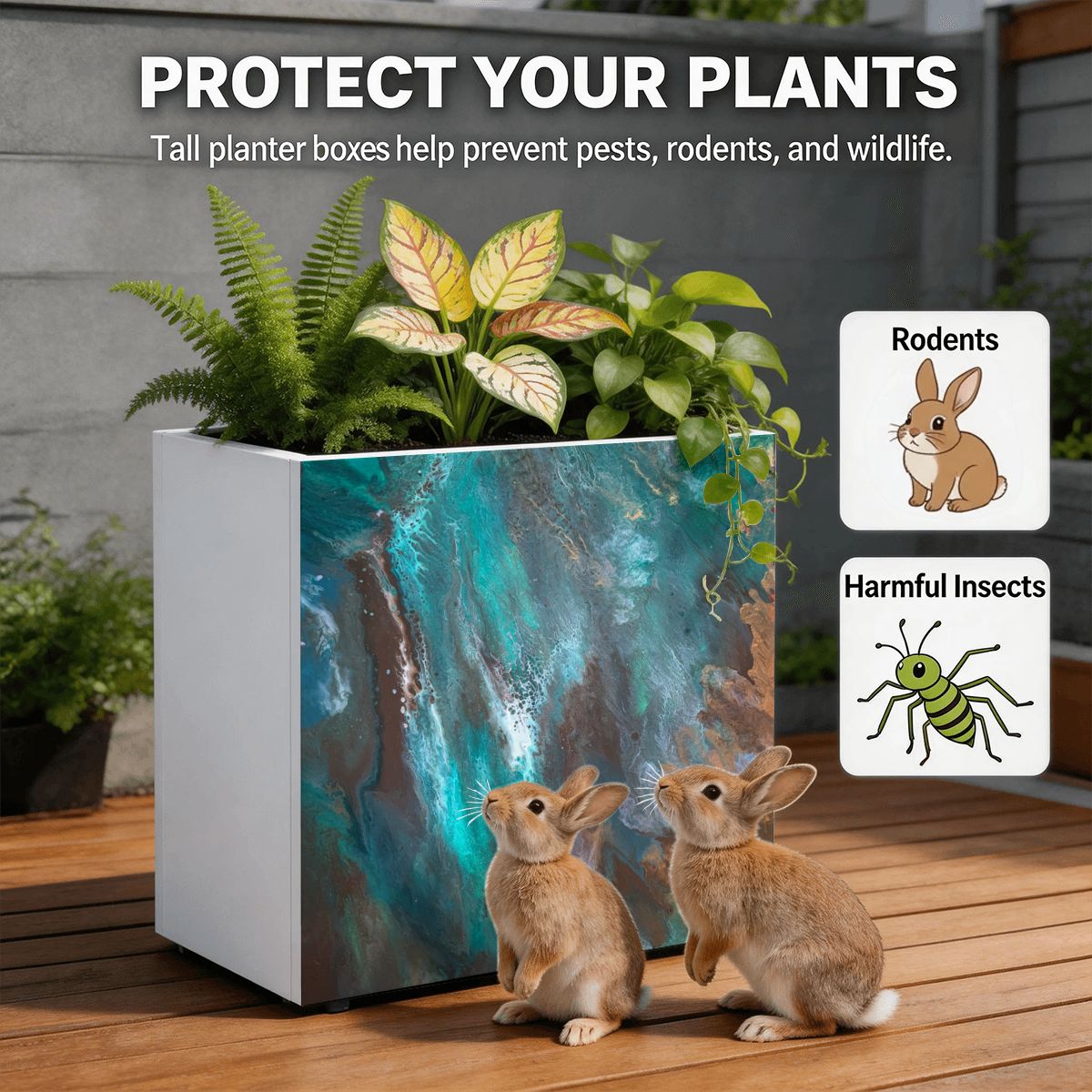Outdoor Metal Art Planter – Artist Edition Boy in the Woods