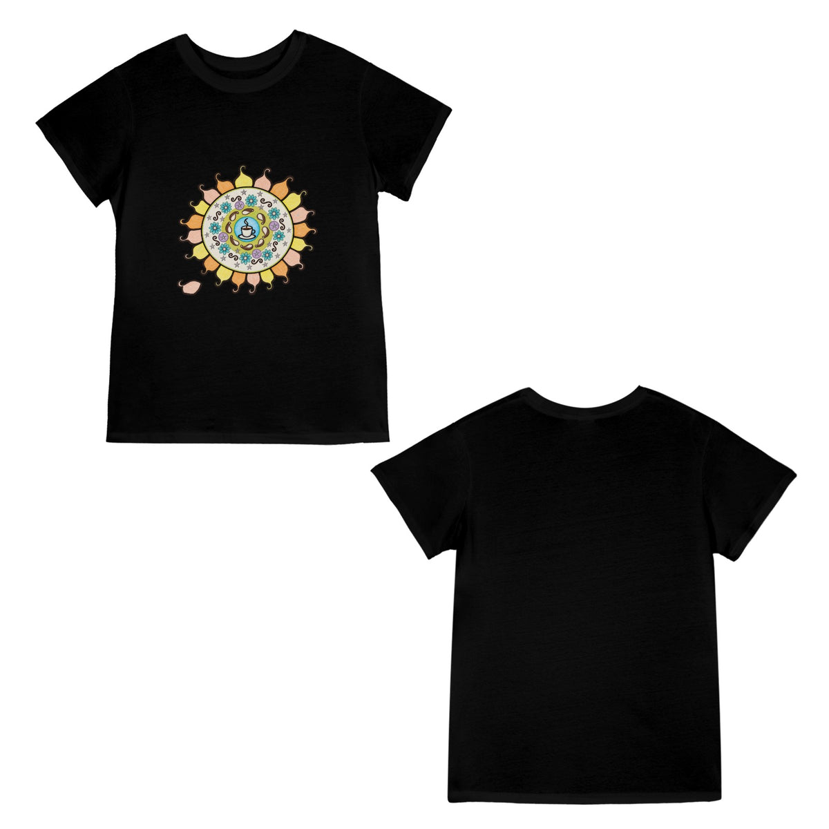 🎨 Creative Café Mandala T-Shirt ☕