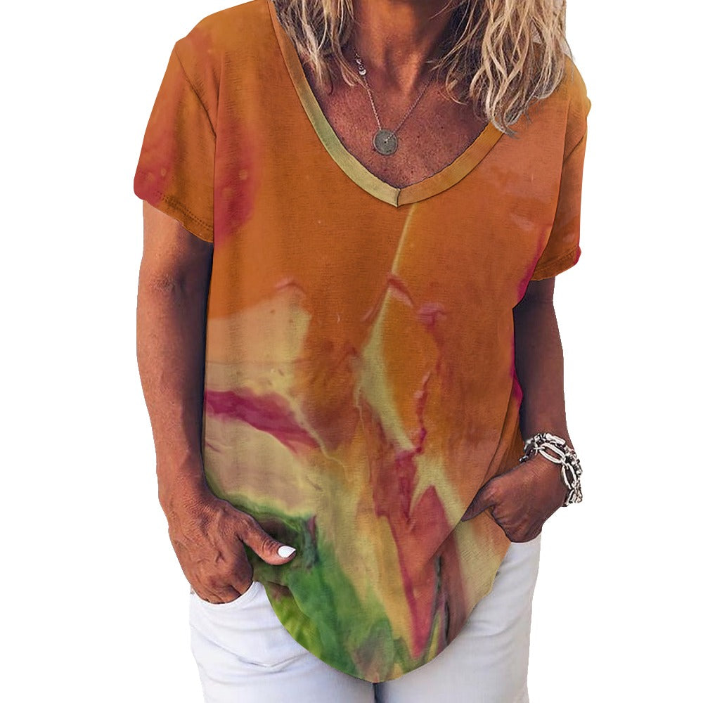 Women’s Printed V-Neck Tee Standing Ovation Series