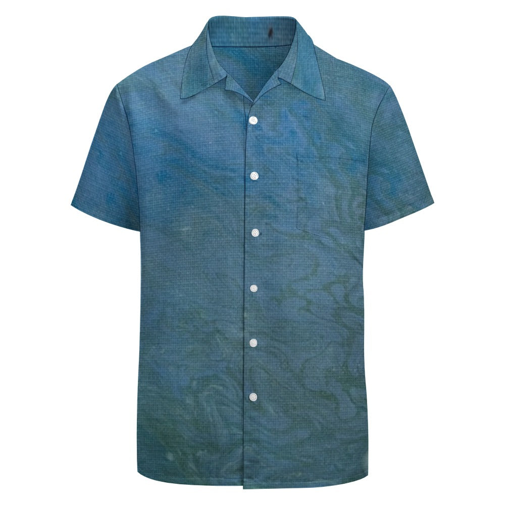 Men’s Short Sleeve Button Down Shirt Intermission Blues