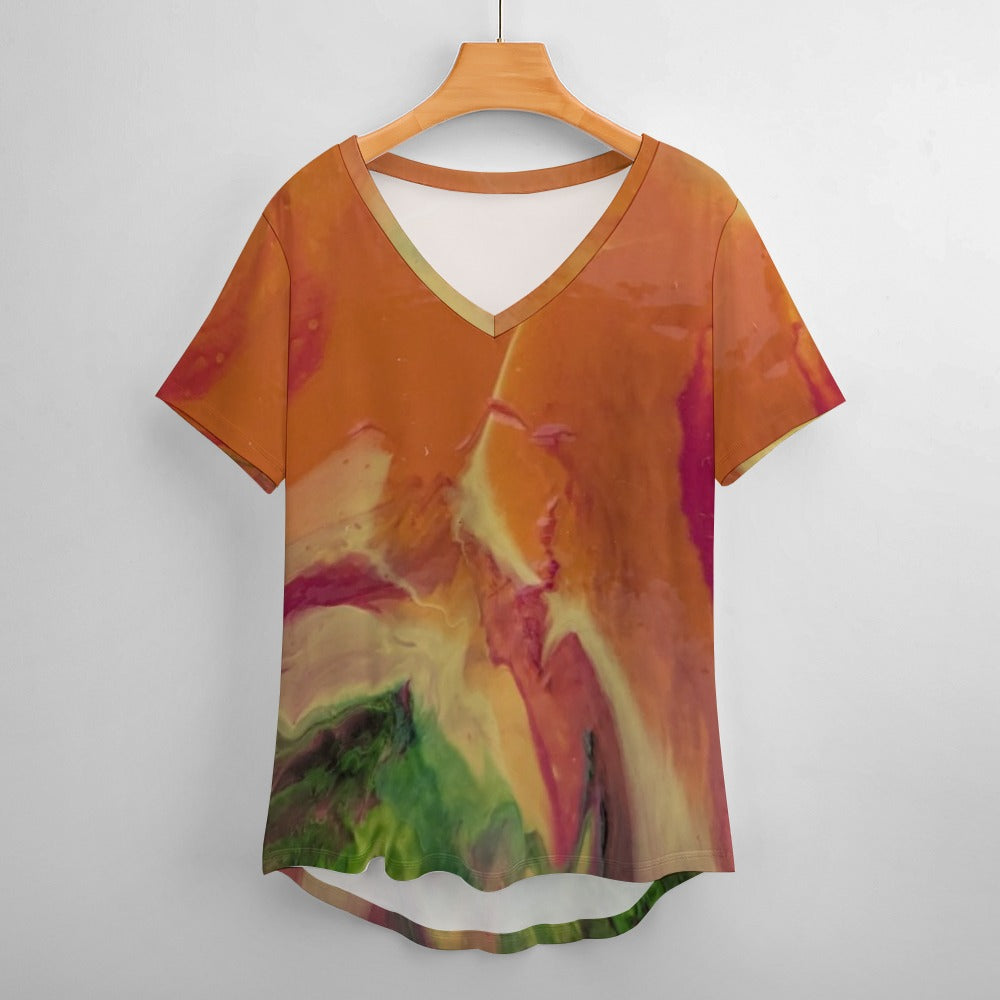 Women’s Printed V-Neck Tee Standing Ovation Series