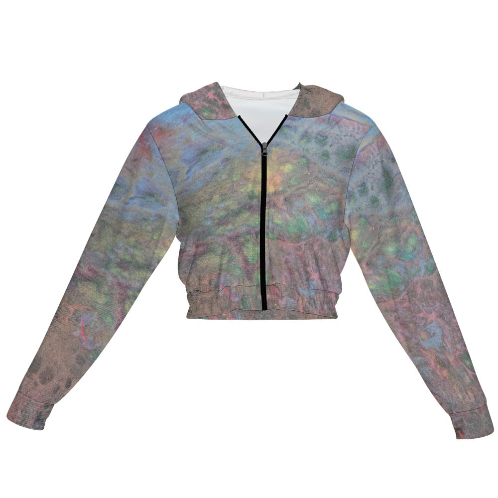 Women’s Cropped Zip Jacket Intermission Blues