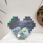 Heart Building Block Puzzle Bird and Fish