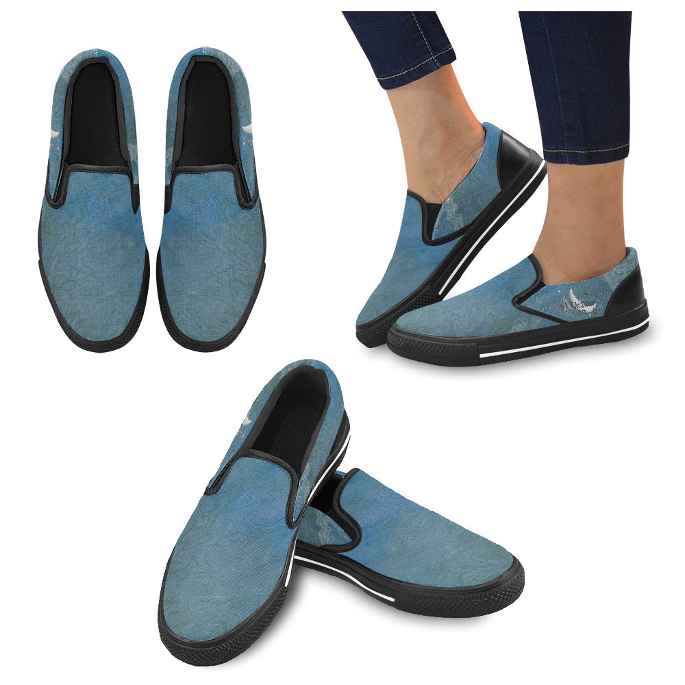 Slip-on Canvas Women's Shoes Intermission Blues Series